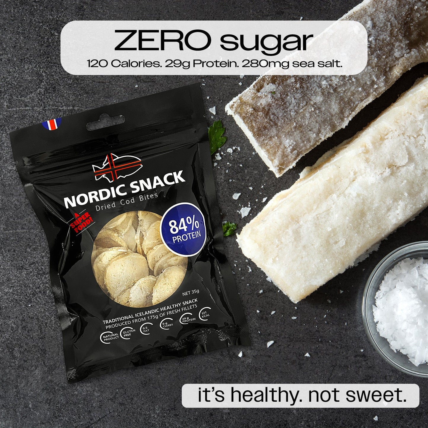Dried Cod Bites, Hardfiskur Nordic Snack