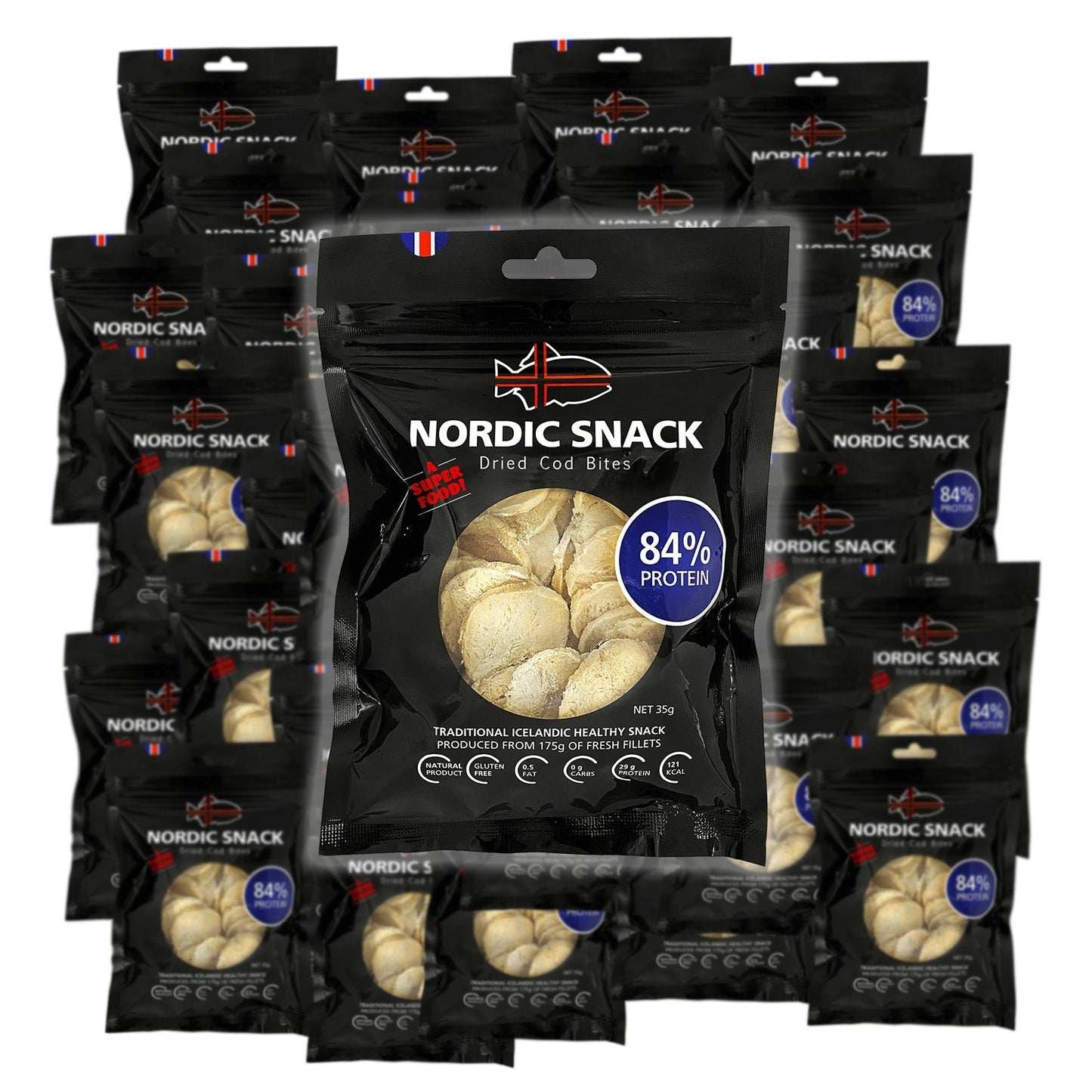 Dried Cod Bites, Hardfiskur Nordic Snack - Nordic Catch