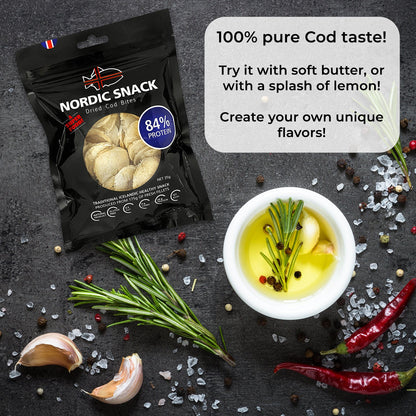 Dried Cod Bites, Hardfiskur Nordic Snack