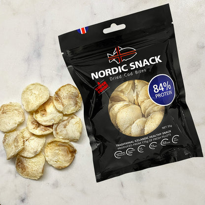 Dried Cod Bites, Hardfiskur Nordic Snack