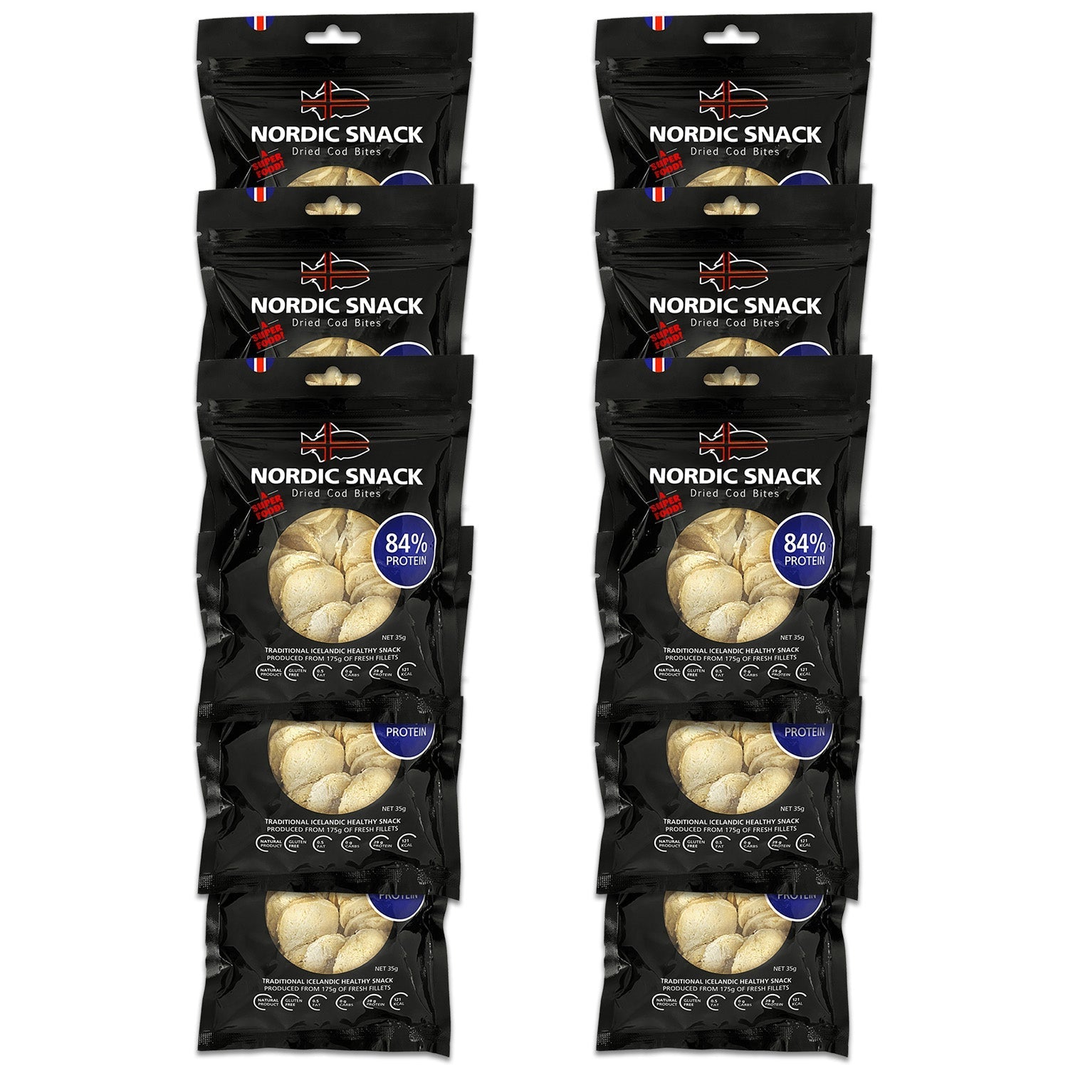 Dried Cod Bites, Nordic Snack (35g) - Nordic Catch