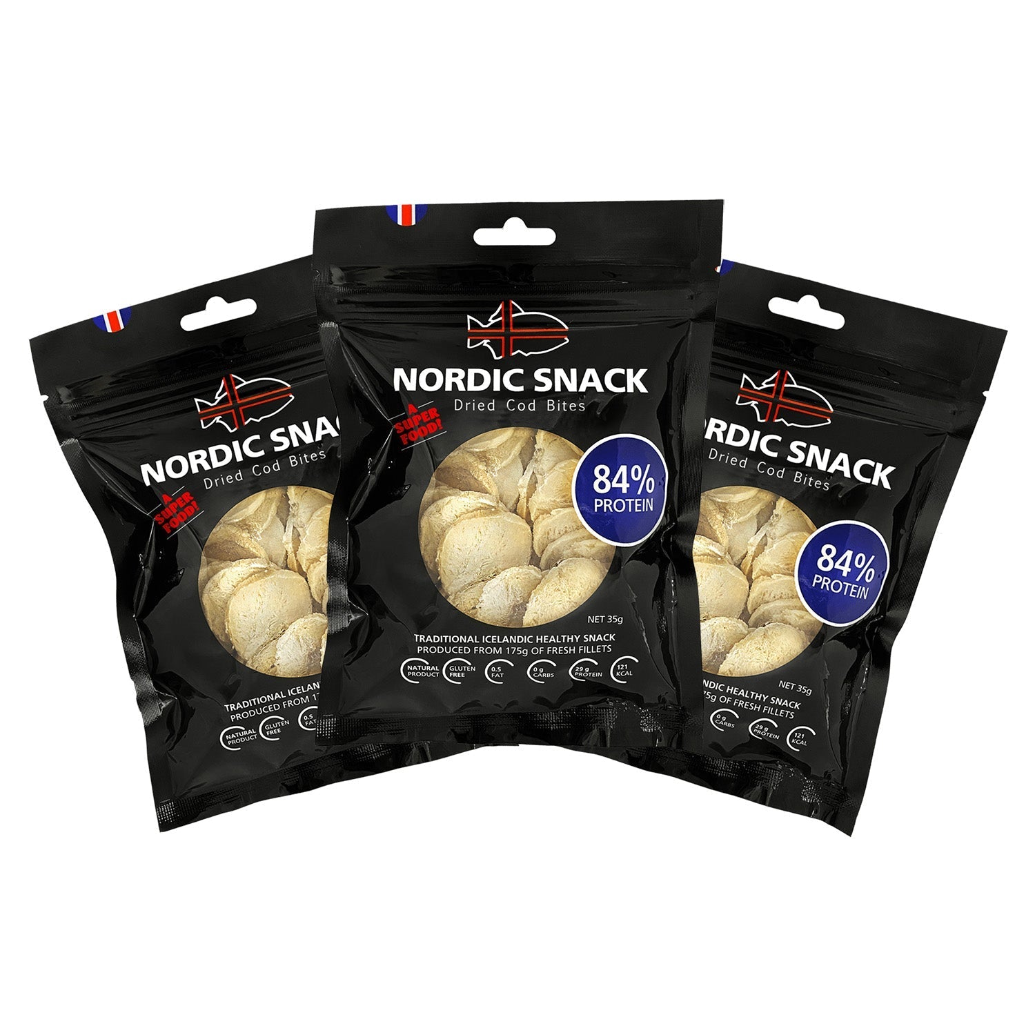 Dried Cod Bites, Nordic Snack (35g) - Nordic Catch