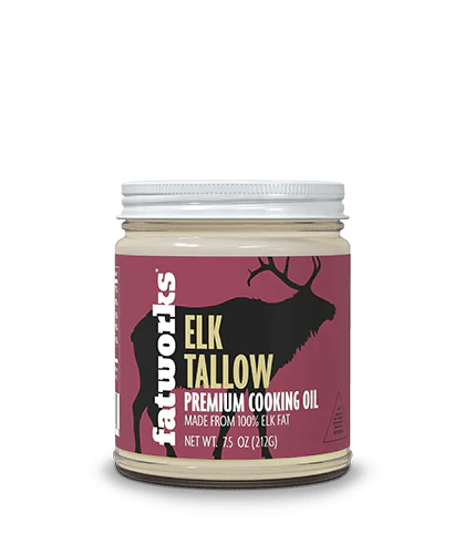 Fatworks® Pasture Raised Elk Tallow (7.5oz jar) - Nordic Catch
